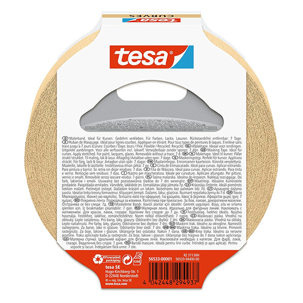 Tesa Curves schilderstape 25 mm x 25 m 203367 - 2