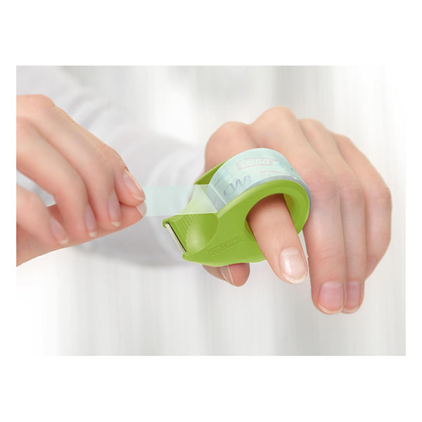 Tesa Eco & Crystal plakband 19 mm x 10 m (2 rollen) + dispenser 203386 - 4