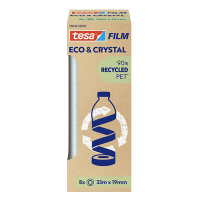 Tesa Eco & Crystal plakband 19 mm x 33 m (8 rollen)