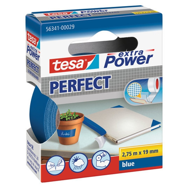 Tesa Extra Power Perfect textieltape blauw 19 mm x 2,75 m 202274 - 1