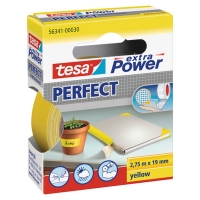 Tesa Extra Power Perfect textieltape geel 19 mm x 2,75 m 202275