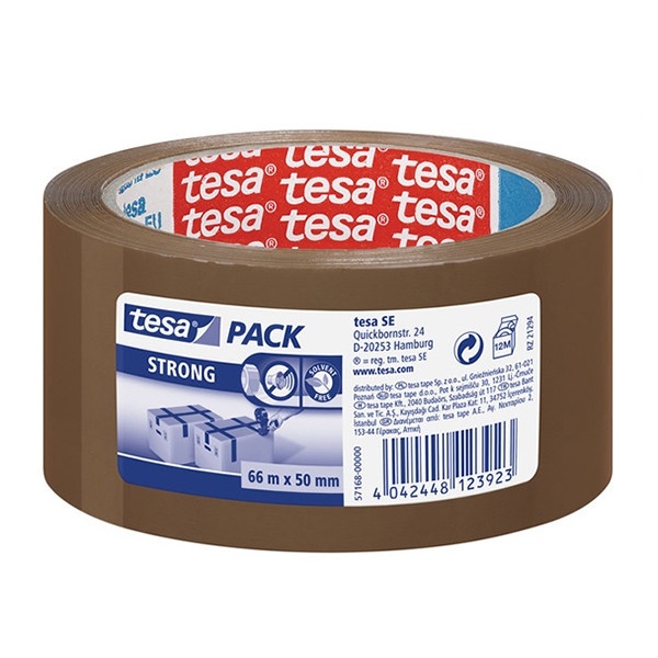 Tesa Pack Strong verpakkingstape bruin 50 mm x 66 m (1 rol) 57168-00000-05 202331 - 1
