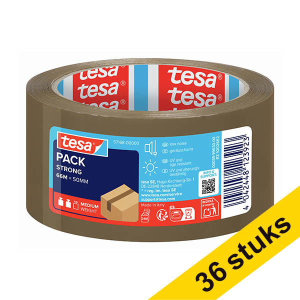 Tesa Pack Strong verpakkingstape bruin 50 mm x 66 m (36 rollen) 202434 - 1