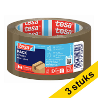 Tesa Pack Strong verpakkingstape bruin 50 mm x 66 m (3 rollen) 202364