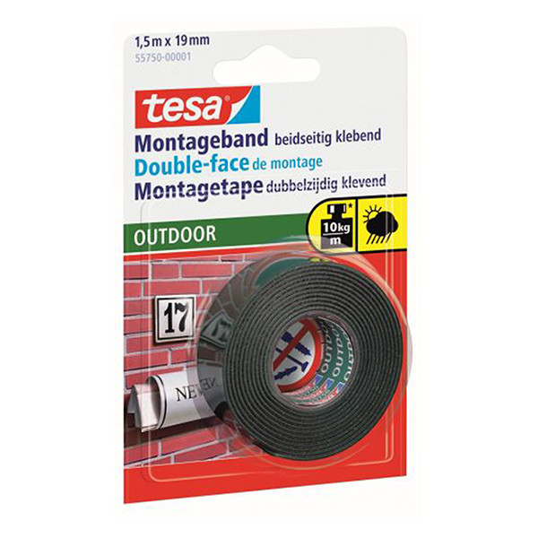 Tesa Powerbond Outdoor dubbelzijdige tape 19 mm x 1,5 m 55750-00001-03 203365 - 2