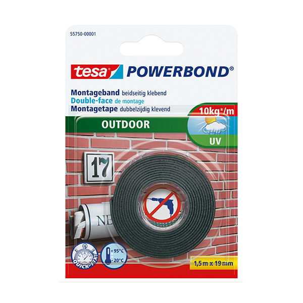Tesa Powerbond Outdoor dubbelzijdige tape 19 mm x 1,5 m 203365 - 1