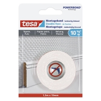 Tesa Powerbond montagetape voor gevoelige oppervlakken 19 mm x 1,5 m 77742-00000-00 202318