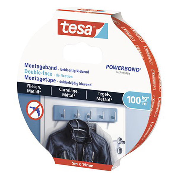 Tesa Powerbond montagetape voor tegels en metaal 19 mm x 5 m 77747-00000-00 202323 - 3