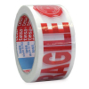 Tesa Signal Universal waarschuwingstape 'Fragile' wit 50 mm x 66 m (1 rol)