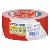 Tesa Signal Universal waarschuwingstape rood/wit 50 mm x 66 m 202255