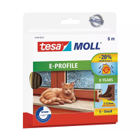 Tesa TesaMoll Classic E-profiel tochtstrip bruin 6 m x 9 mm 203307