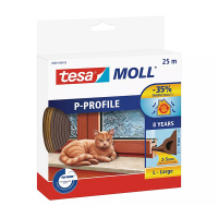 Tesa TesaMoll Classic P-profiel tochtstrip bruin 25 m x 9 mm 203313