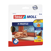 Tesa TesaMoll Classic P-profiel tochtstrip bruin 9 mm x 6 m 05390-00101-00 203311