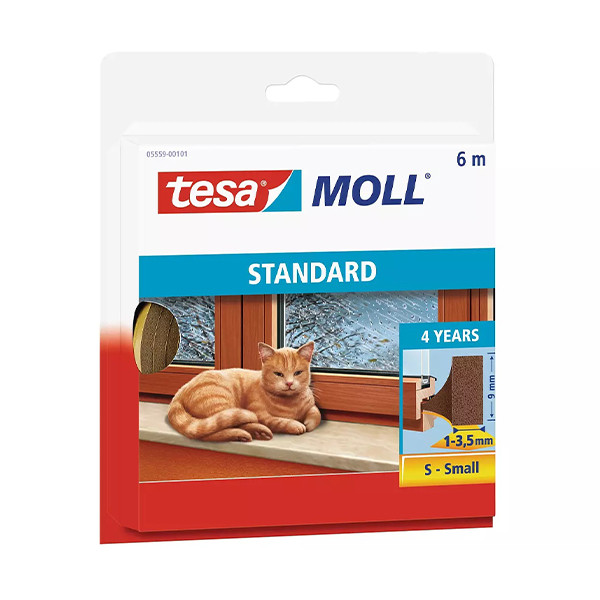 Tesa TesaMoll Standard I-profiel tochtstrip bruin 9 mm x 6 m 05559-00101-00 203315 - 1