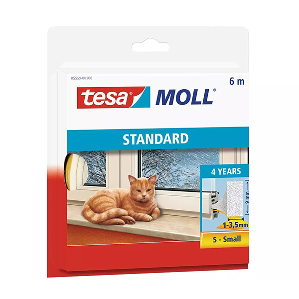 Tesa TesaMoll Standard I-profiel tochtstrip wit 9 mm x 6 m 05559-00100-00 203314 - 1