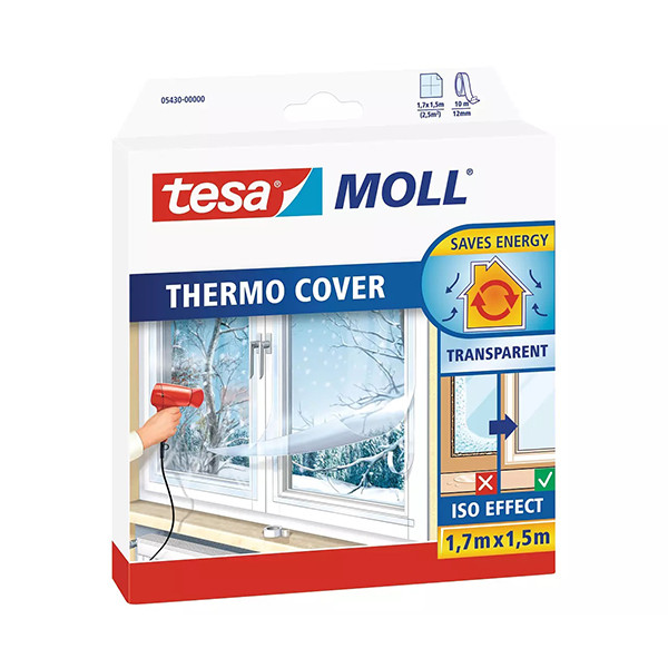 Tesa TesaMoll Thermo Cover isolatiefolie transparant 1,7 m x 1,5 m (2,55m²) 203329 - 1