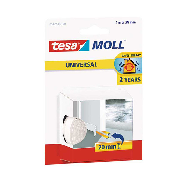 Tesa TesaMoll Universal Schuimprofiel dorpelstrip wit 38 mm x 1 m 203318 - 1