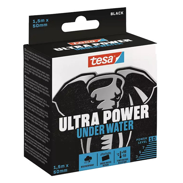 Tesa Ultra Power Under Water reparatietape zwart 50 mm x 1,5 m 56491-00000-00 203298 - 1