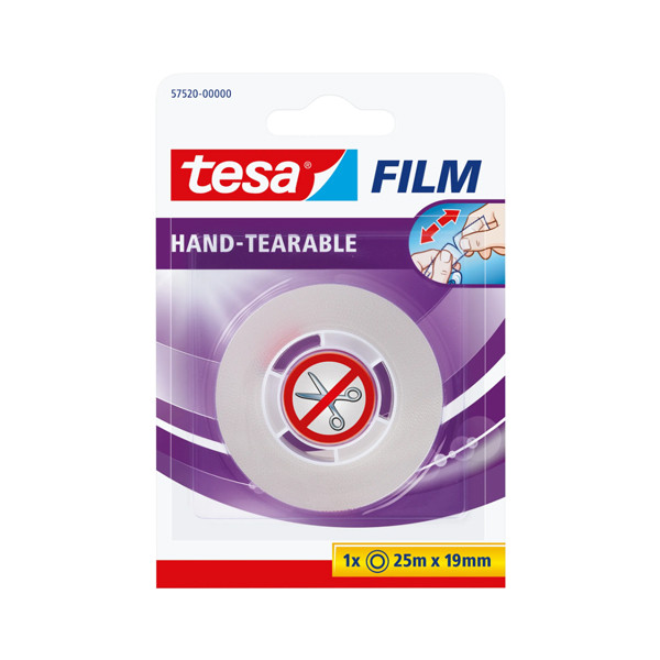 Tesa afscheurbare plakband 19 mm x 25 m 57520 202370 - 1