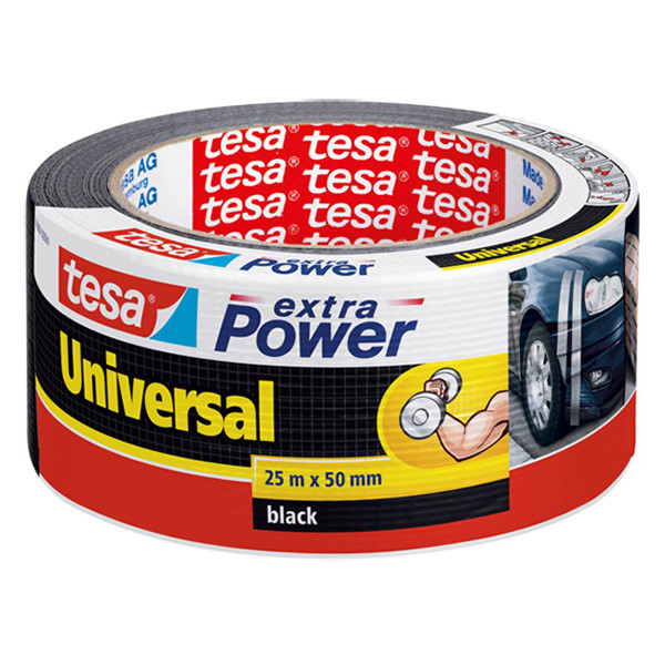 Tesa extra Power Universal duct tape 50 mm x 25 m (1 rol) zwart 202381 - 1