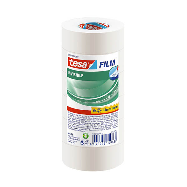 Tesa invisible plakband 19 mm x 33 m (6 rollen) 202432 - 1