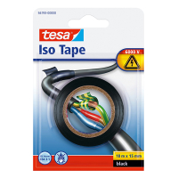 Tesa isolatietape zwart 15 mm x 10 m 203388