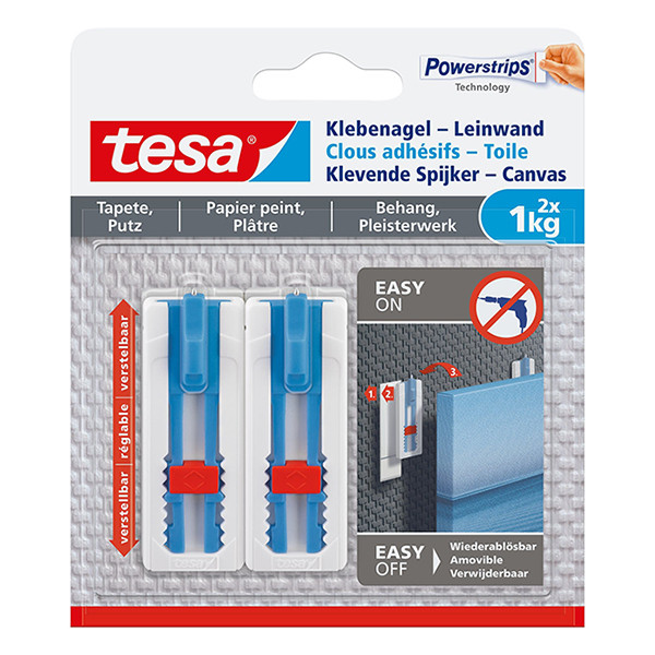 Tesa klevende spijker canvas voor gevoelige oppervlakken 1 kg (2 stuks) 77778-00000-00 202376 - 1