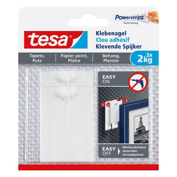 Tesa klevende spijker voor gevoelige oppervlakken 2 kg (2 stuks) 202302 - 1