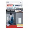 Tesa klittenbandstrips extra sterk wit 50 mm x 10 cm (2 stuks) 202348 - 1