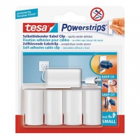 Tesa powerstrips kabelclips zelfklevend wit (5 stuks) 58035-00016-20 58035-16 202352