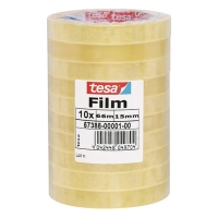 Tesa standaard plakband 15 mm x 66 m (10 rollen)