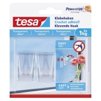 Tesa transparante haak zelfklevend 1 kg (2 stuks) 202327