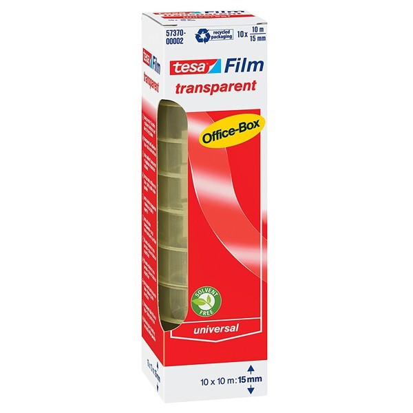 Tesa transparante plakband 15 mm x 10 m (10 rollen) 202286 - 1