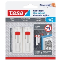 Tesa verstelbare klevende spijker voor gevoelige oppervlakken 1 kg (2 stuks) 202303