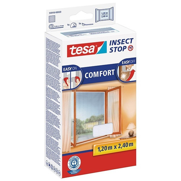 Tesa vliegengaas Insect Stop comfort raam (120 x 240 cm, wit) 55918-00020-00 STE00011 - 1