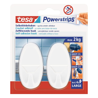 Tesa witte zelfklevende haak 2 kg (2 stuks) 58013-00049-20 203375