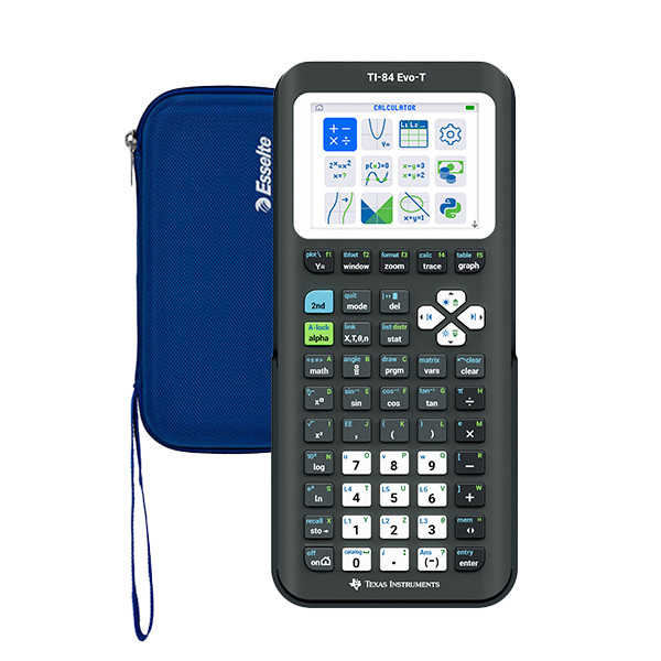 Voordeelbundel: Texas Instruments TI-84 EVO-T grafische rekenmachine + etui blauw 206056 - 1