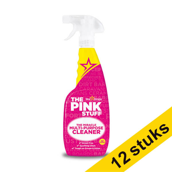 The Pink Stuff Aanbieding: 12x The Pink Stuff multifunctionele reinigingsspray (750 ml)  SPI00048 - 1