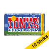 Aanbieding: 10x Tony's Chocolonely Donkere Melkchocolade Browniestukjes chocoladereep 180 gram 137219 - 1