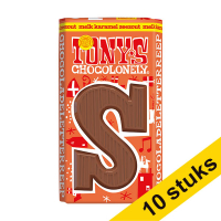 Aanbieding: 10x Tony's Chocolonely Melk Karamel Zeezout S schoenletter 90 gram