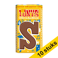 Aanbieding: 10x Tony's Chocolonely Melk Pepernoot S chocoladeletter 90 gram