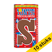 Aanbieding: 10x Tony's Chocolonely Melk S schoenletter  90 gram