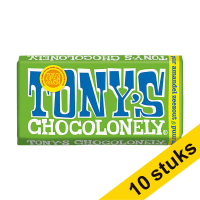 Aanbieding: 10x Tony's Chocolonely Puur Amandel Zeezout chocoladereep 180 gram