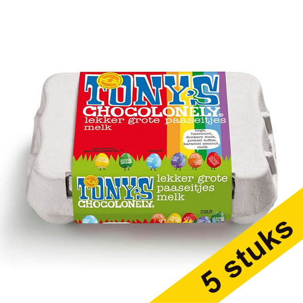 Aanbieding: 5x Tony's Chocolonely paaseitjes mix doosje 150 gram 200361 - 1