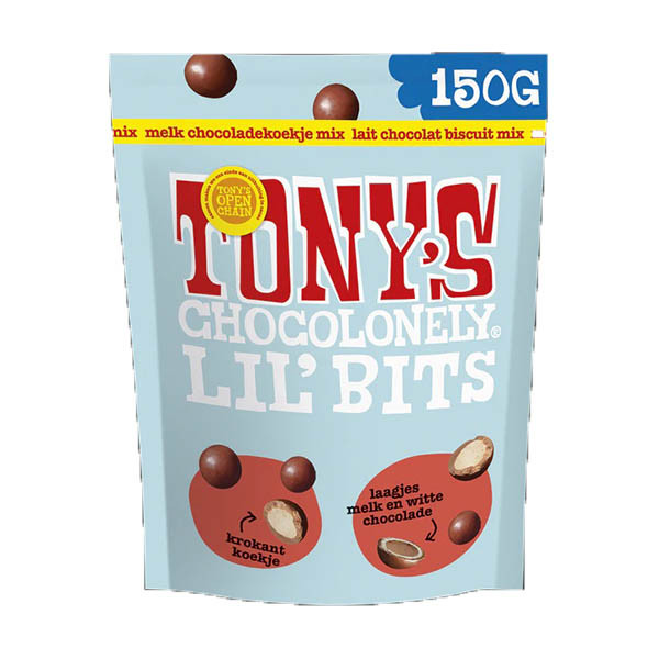 Tony's Chocolonely LiL'Bits Melk chocoladekoekje mix (150 gram) 137152 - 1
