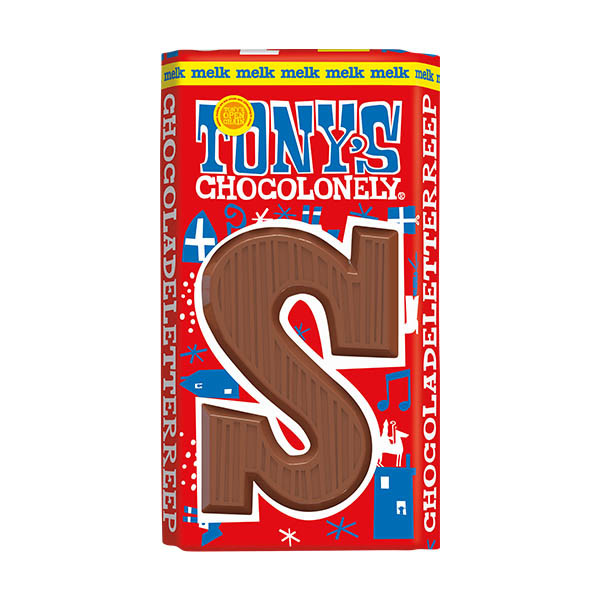 Tony's Chocolonely Melk S schoenletter 90 gram 137257 - 1
