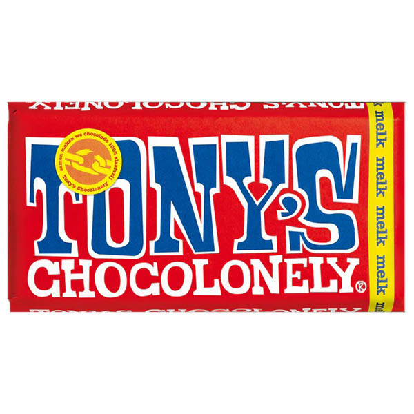 Tony's Chocolonely Melk chocoladereep 180 gram 137162 - 1