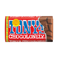 Tony's Chocolonely Melk chocoladereep 90 gram 137232