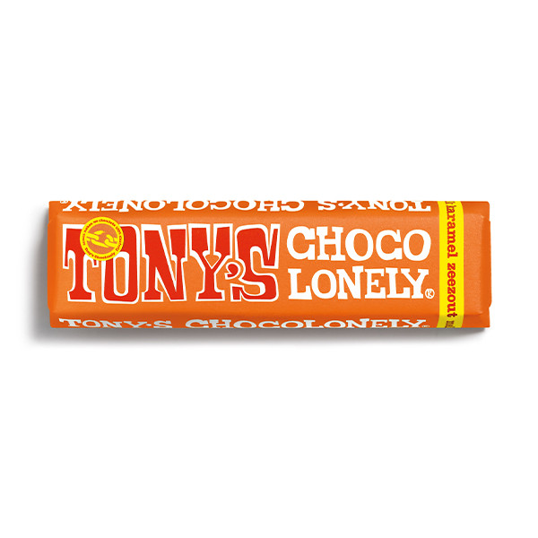 Tony's Chocolonely karamel zeezout chocoladereep 47 gram 423256 - 1
