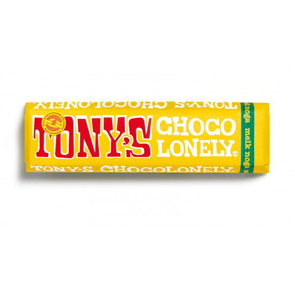Tony's Chocolonely melk nougat chocoladereep 47 gram 423259 - 1